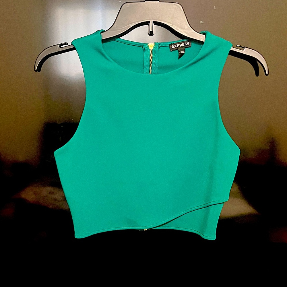 Express Women's Vibrant Green Tank Top